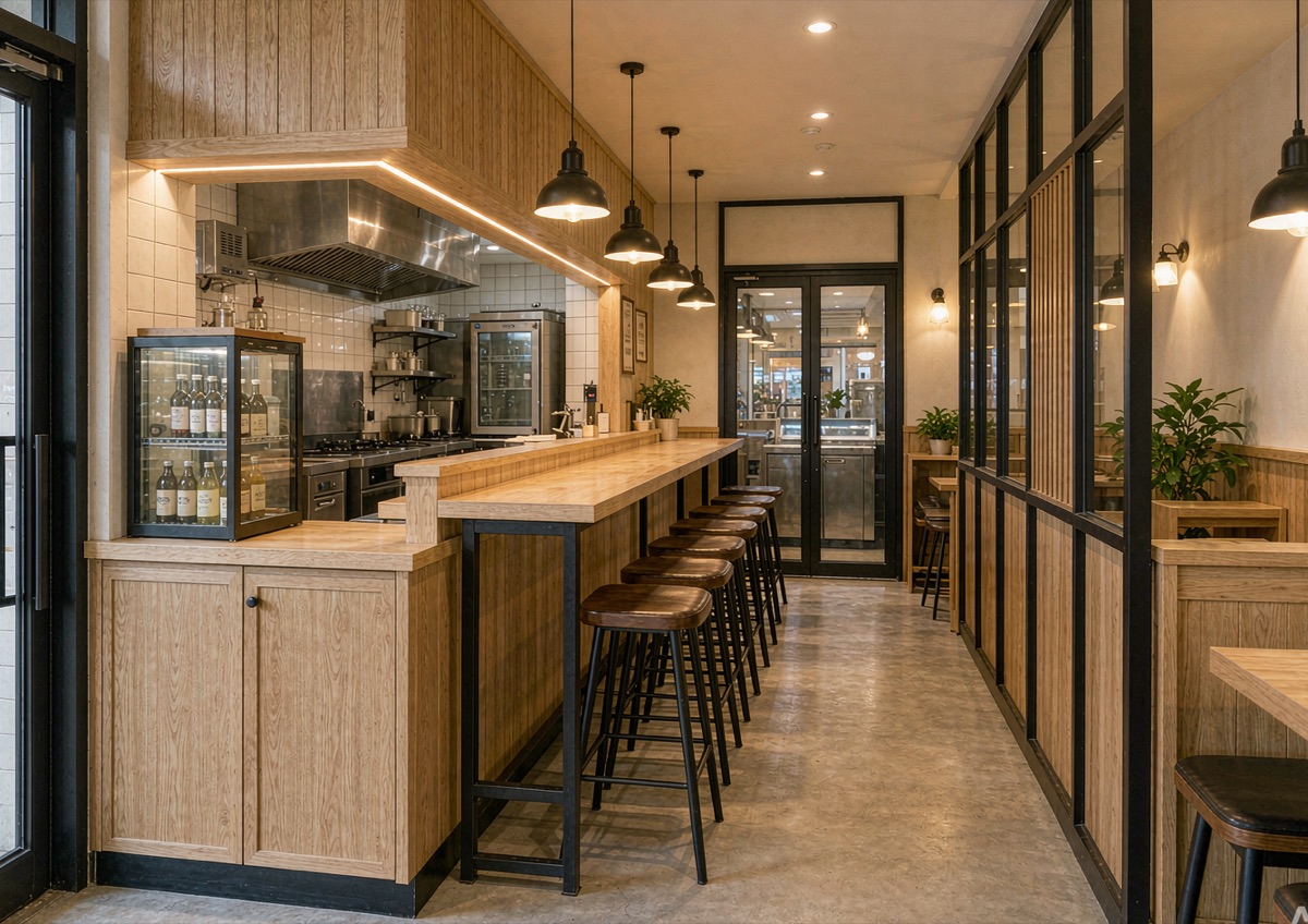 麻章区商场餐饮小店装修效果示意图（商场餐饮，27.8㎡）